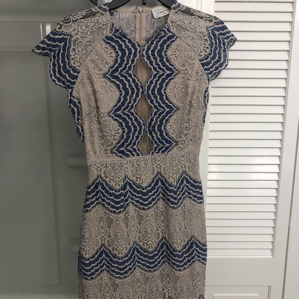 Lace Cream & Blue dress